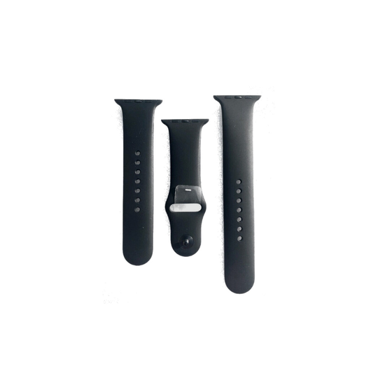 Apple Watch Sport Band Silicone Strap | 38 - 40mm - Black (Bulk Packed)
