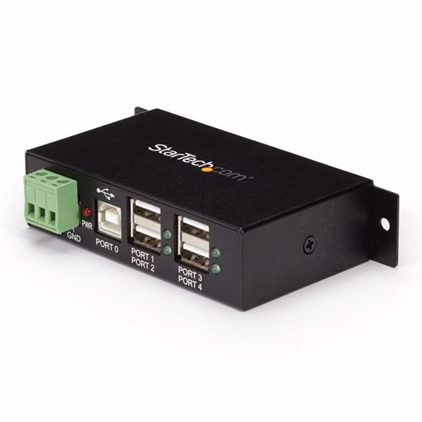 Startech Mountable 4 Port Rugged Ind USB Hub ESD