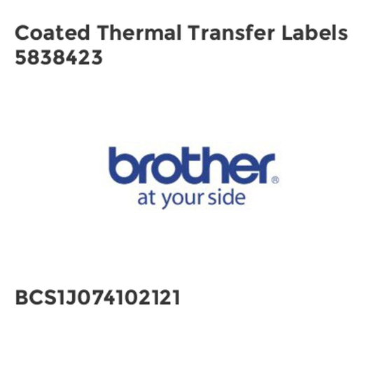Brother Coated Thermal Transfer Labels 5838423- you get 17