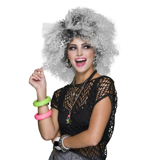 Bristol Novelty Womens/Ladies 80s Pop Icon Two Tone Wig