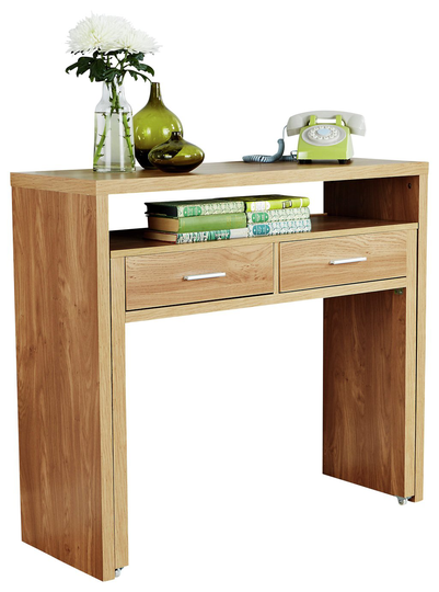 Regis 2 Drawer Console Desk - Oak
