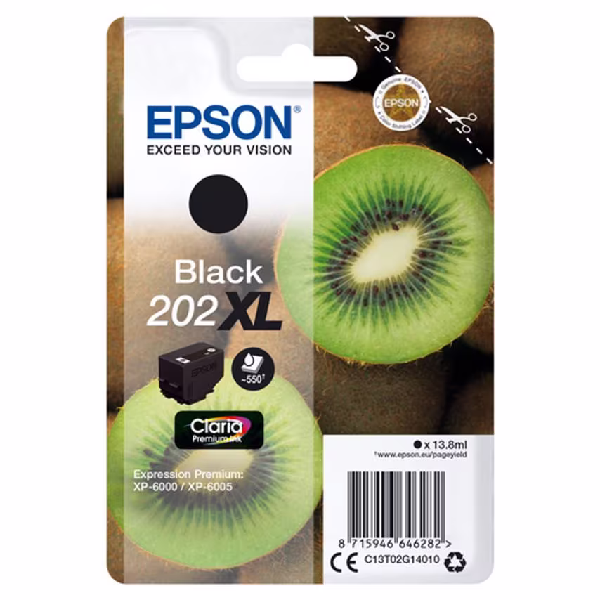 Epson Ink Low Volume Black 202XL Claria Premium Ink