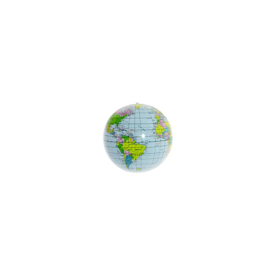Inflatable Earth Globe Beach Ball 16" -Blue Oceans