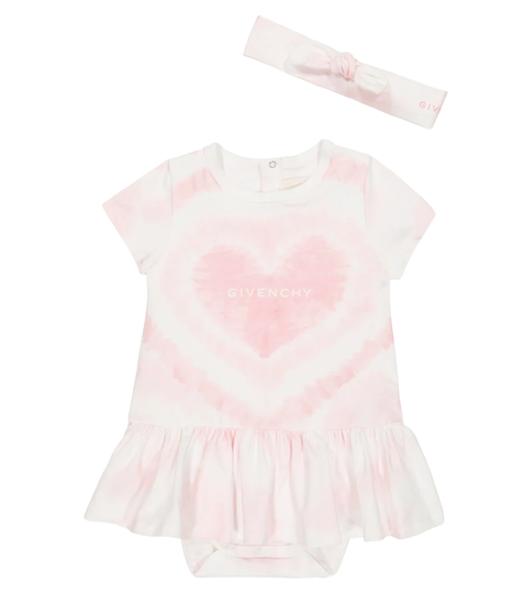 Baby tie-dye dress and headband set
