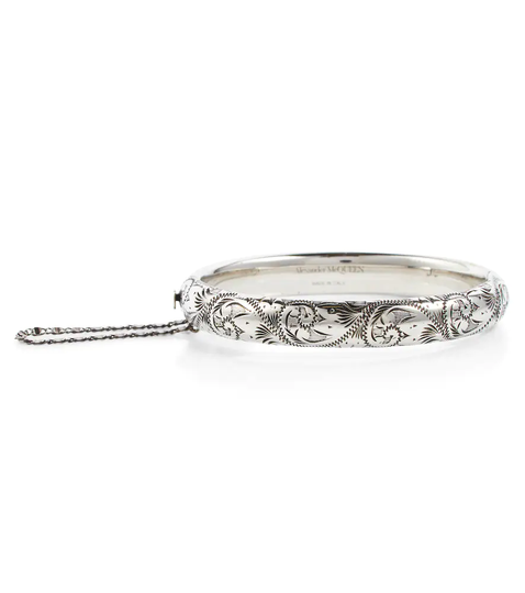 Engraved brass bracelet