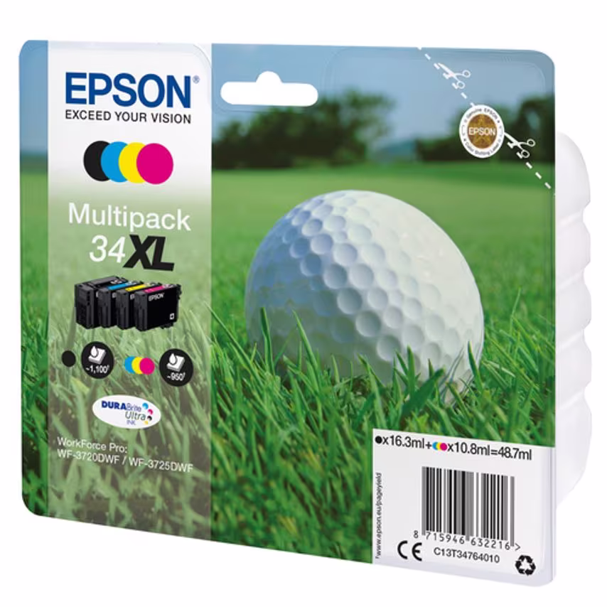 Epson Ink Medium Volume Multi 4-Colour 34XL DURABrite Ultrai