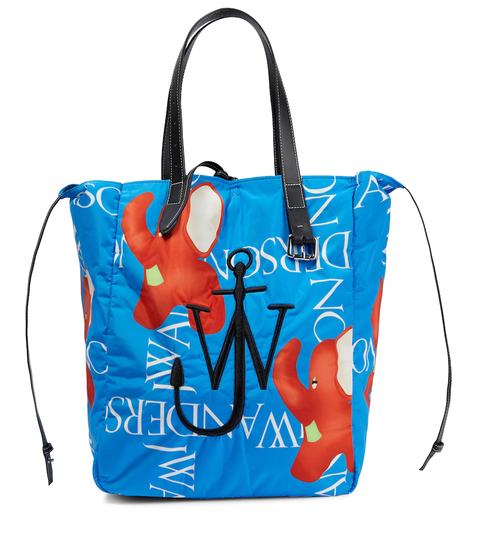 Belt embroidered tote bag