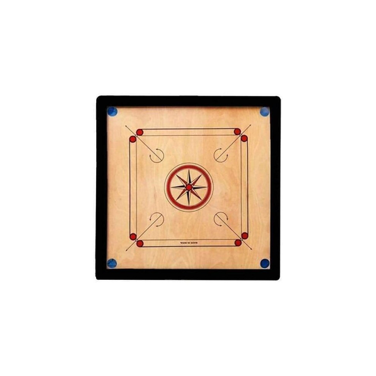 (42x42) Carrom Board Game Indian , Coins, Stand - Kidzbuzz