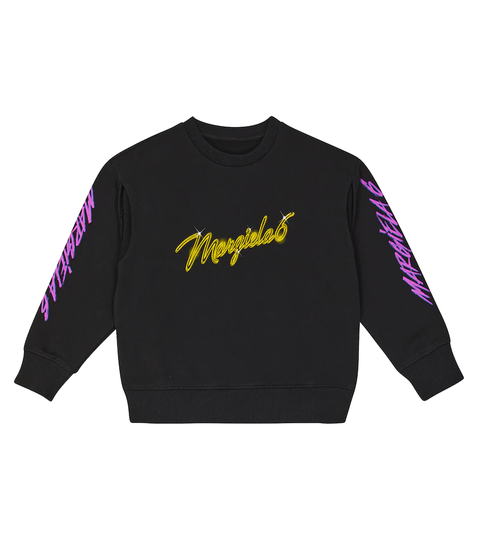 Cut-out logo cotton sweater