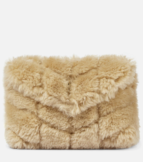 Loulou Puffer shearling clutch
