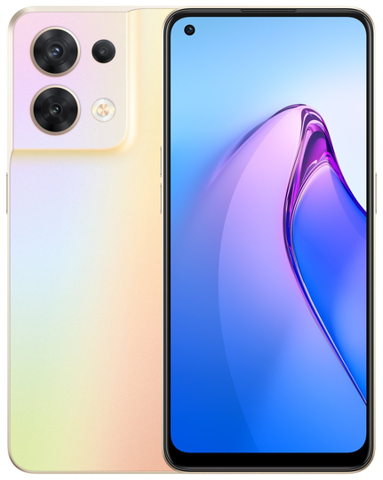 SIM Free OPPO Reno8 5G 128GB Mobile Phone - Gold