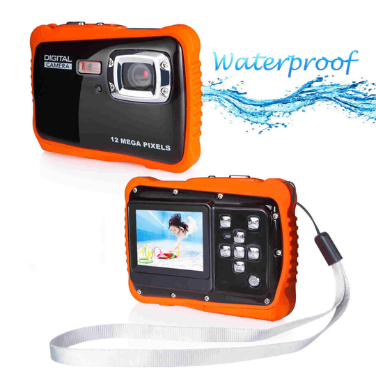 Waterproof Kids Camera Digital Camera with Free 16GB SD Card 12MP HD 2.0 Screen