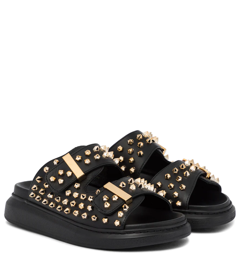 Hybrid studded leather sandals