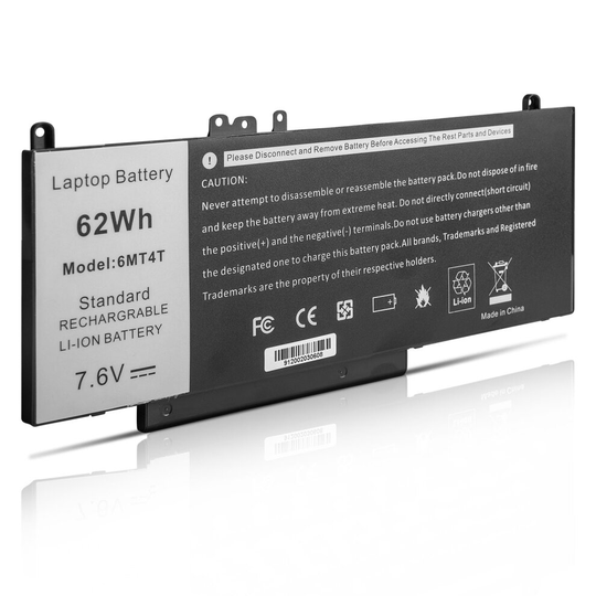 FUTUREBATT 6MT4T Laptop Battery for Dell Latitude E5570 E5470 E5270 7V69Y TXF9M 79VRK 07V69Y 7.6V 62Wh