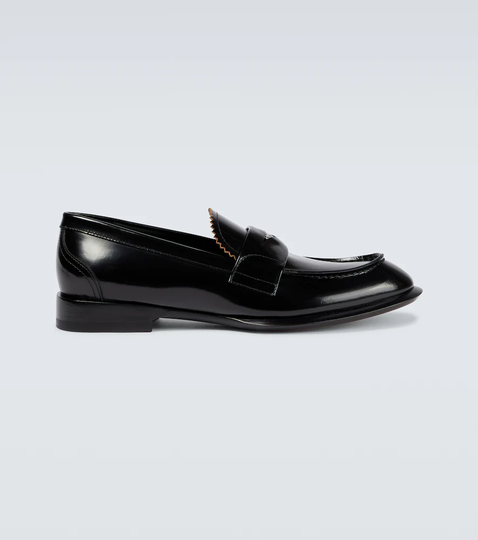 Seal logo penny loafers