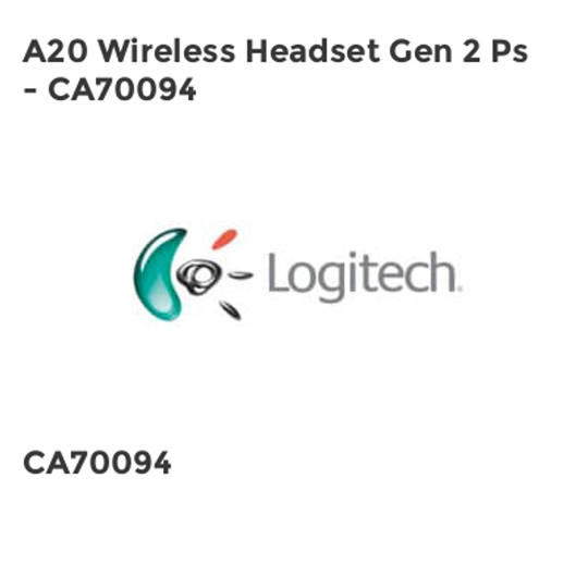 Logitech A20 Wireless Headset Gen 2 Ps - CA70094- you get 2