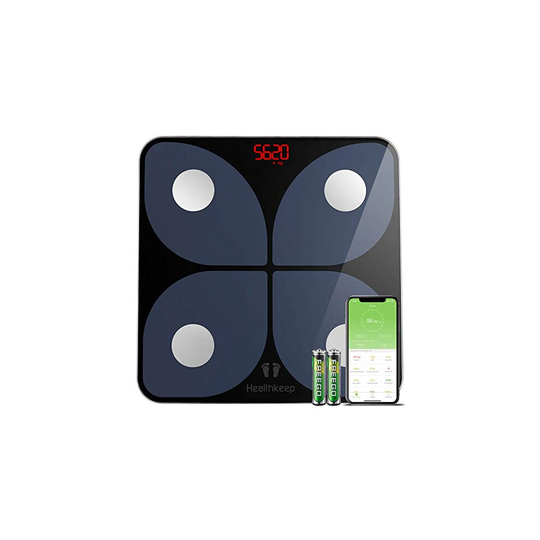 Body Fat Scale, Smart Bathroom Weight Scale Wireless BMI Body Composition Monitor, High Precision Health Analyzer with Smartphone App for Fitness