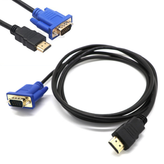 HDMI to VGA Cables HD-15 Video Adapter HDMI Cable for HDTV Monitor