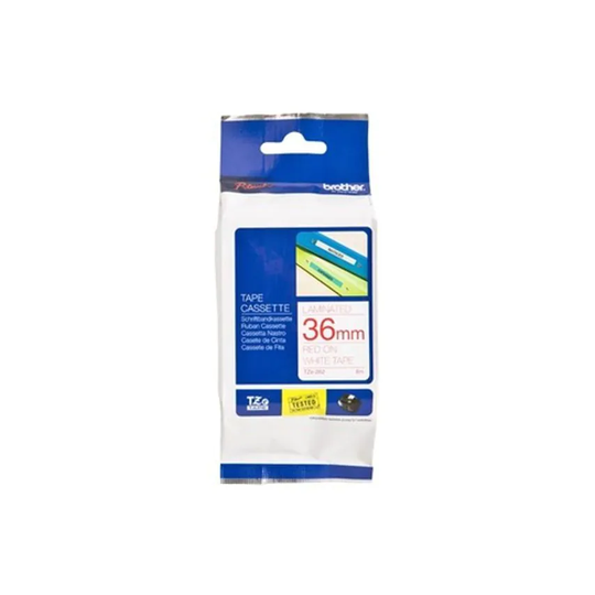 Brother P-touch Paper Bro Gloss Red/White 36MM Tape