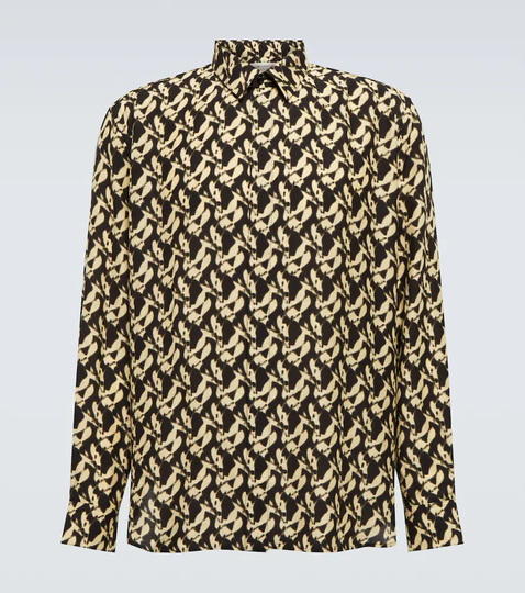 Printed satin shirt