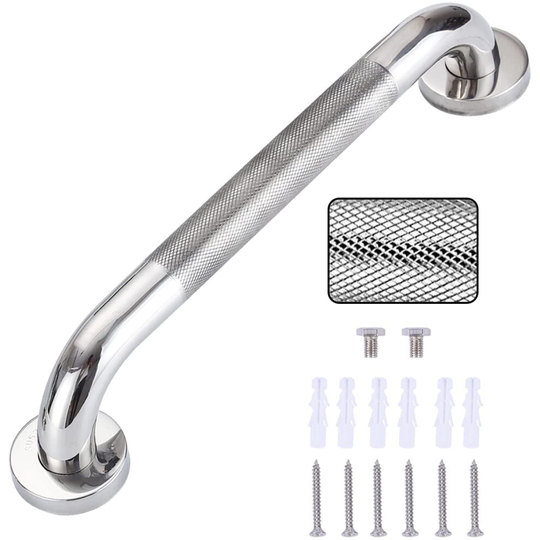 12" Anti Slip Shower Grab Bar Handle Stainless Steel Bathroom Grab Bar