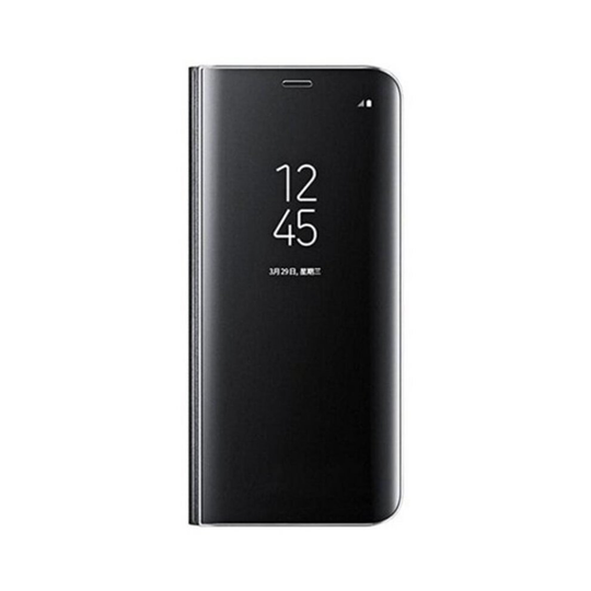 Mirror Flip Leather Case Clear View Window Smart Cover For Samsung Galaxy Note 8 Black