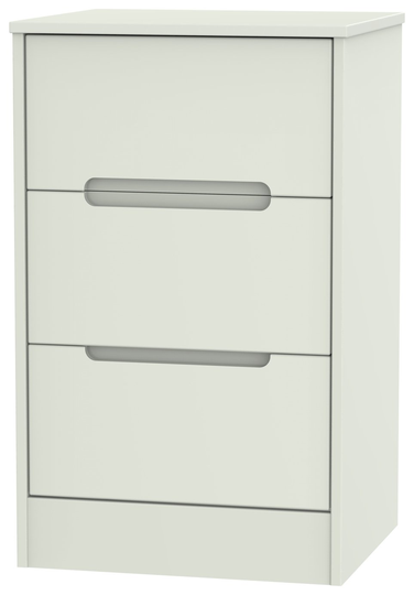 Toulouse 3 Drawer Charging Bedside Table - Cashmere
