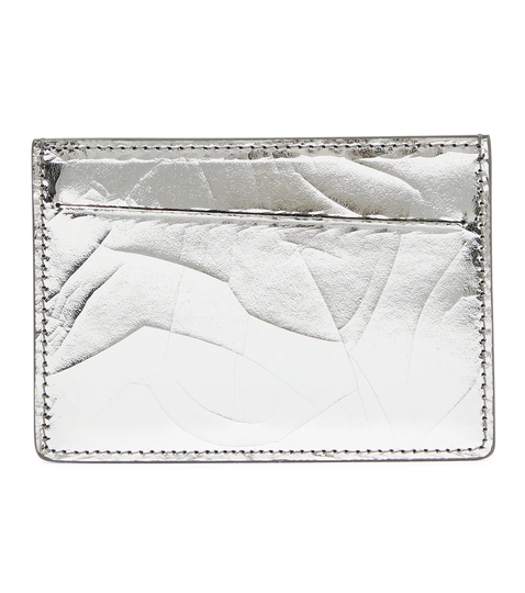 Metallic leather cardholoder