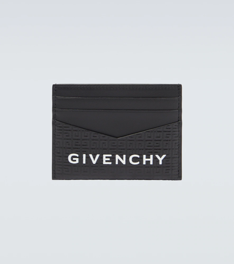 Logo leather card holder