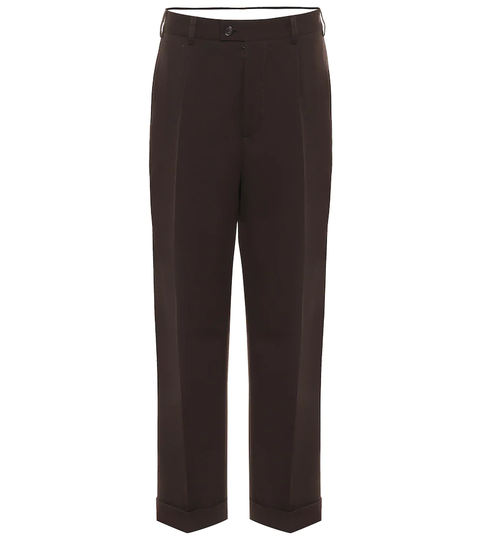 Cropped wool pants