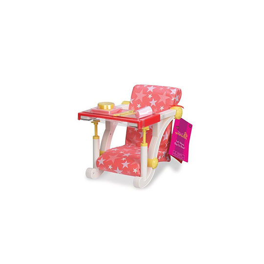 Our Generation Clip-on Chair (Stars) 18 inch Doll, Pink, 18"