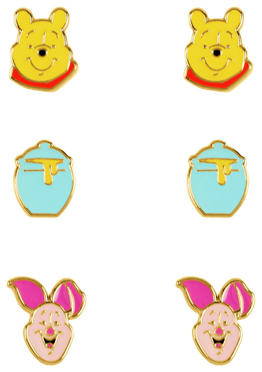 Disney Winnie The Pooh Stud Earrings Set of 3
