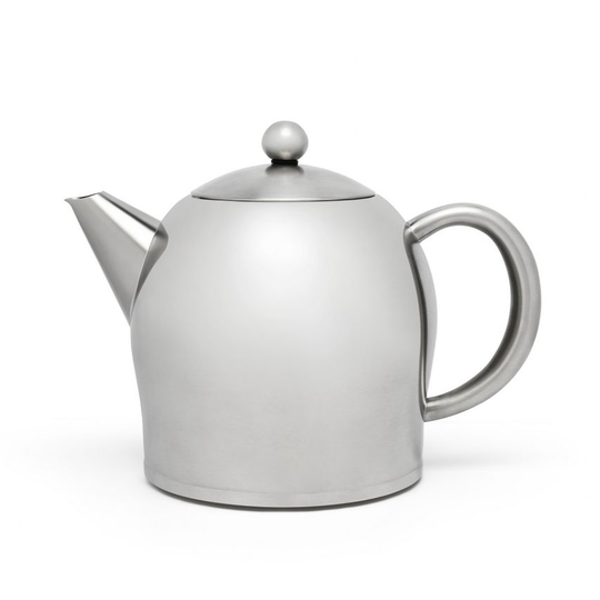 Bredemeijer Teapot Double Wall Minuet Santhee Design 1.0L in Satin Finish Steel