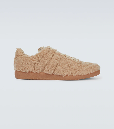 Replica faux-shearling sneakers