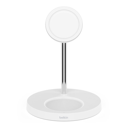 Belkin 2-in-1 MagSafe Wireless Charging Stand - White