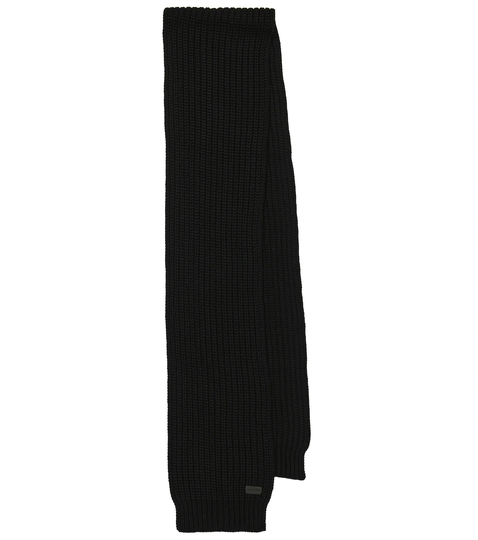 RIbbed-knit cashmere scarf
