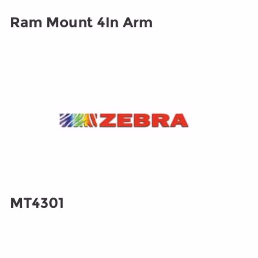 Zebra Ram Mount 4In Arm- you get 3