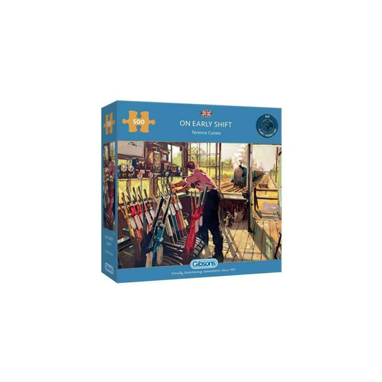 Gibsons 500 Pce Jigsaw- On Early Shift Railway Signal Box