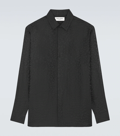 Jacquard silk shirt
