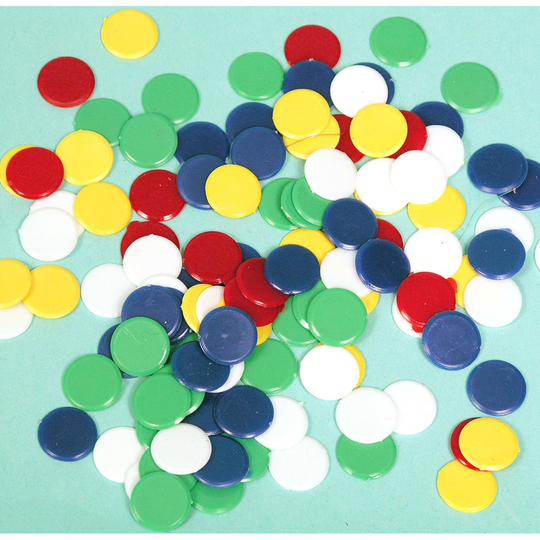 Multicoloured Playing Counters - 100 Pack