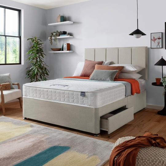Silentnight Hatfield Memory 2 Drawer Divan - Small Double