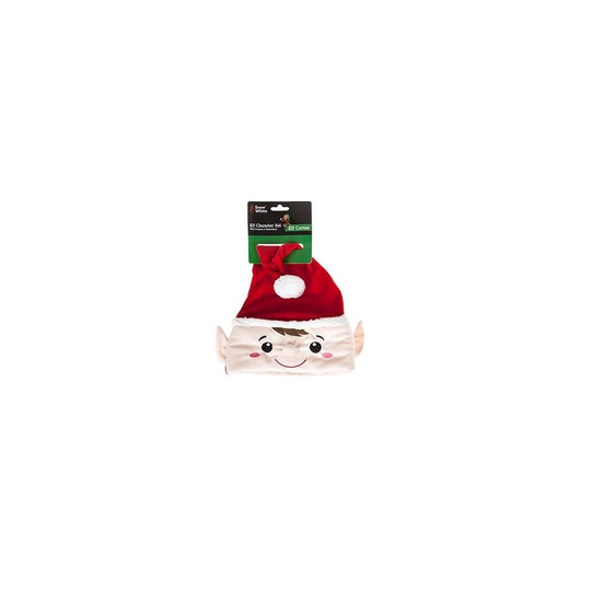 Luxury Christmas Hat - Red Elf Character Hat With Pom Pom & Embroidery - One - christmas novelty elves behaving badly elf santa hat assorted colours