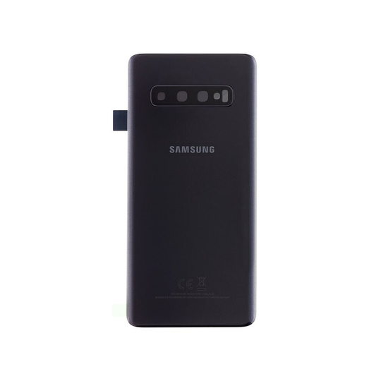 Genuine Samsung Galaxy S10 Rear Back Glass / Battery Cover With Camera Lens - Black