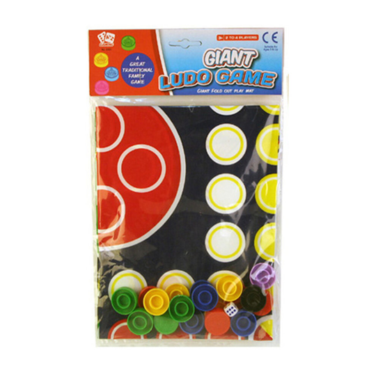 (LUDO) Traditional Giant Ludo and Snakes & Ladders Plastic Play Mat