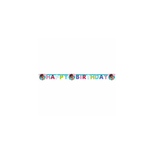 Doc McStuffins Happy Birthday Letter Banner - Disney Hanging Party Decorations