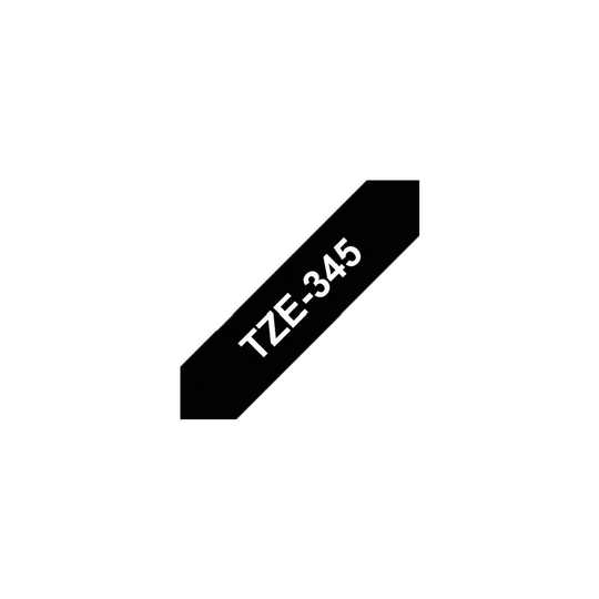 Brother TZE-345 18MM P-touch Tape White/Black