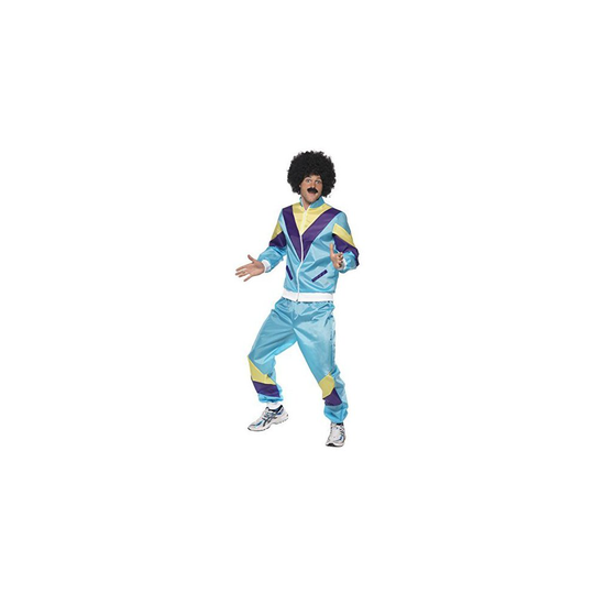 Large 80's Shell Suit Costume - costume suit 80s shell mens fancy dress fashion scouser adult outfit height tracksuit 1980s
