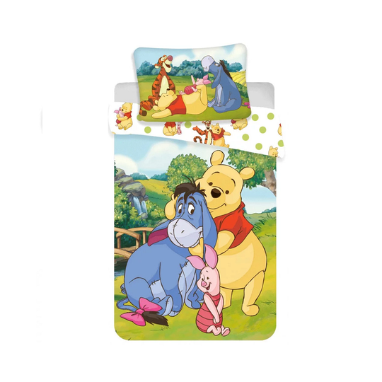 Winnie The Pooh Duvet Cover & Pillow Set Cot Set 100% Cotton
