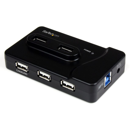 StarTech.com 6 Port USB 3.0/USB 2.0 Combo Hub with 2A Charging Port 2x USB 3.0 &