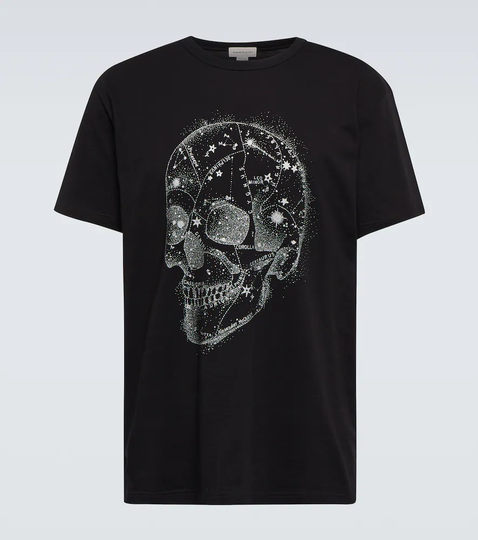 Skull print cotton T-shirt